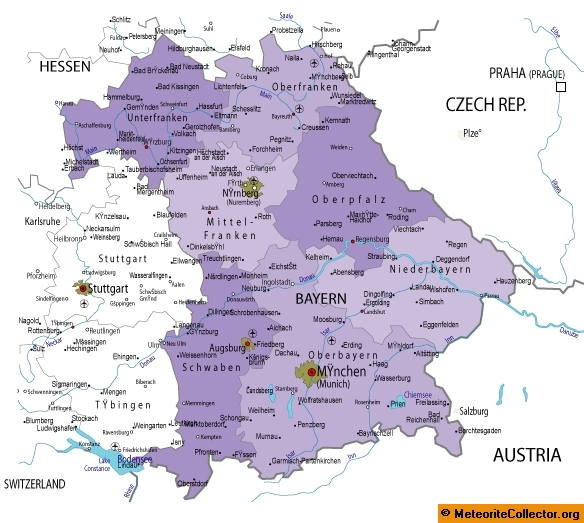 Map of Bayern