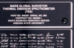 NASA Mars Global Surveyor - TES signature plaque