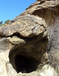 A rock basin or "hueco"